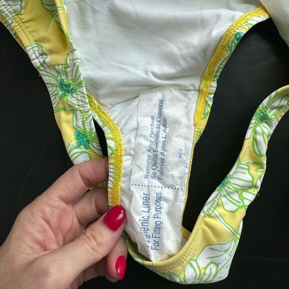 NWT Lilly Pulitzer Sz‎ XS Surfs Up Bottom in Starfruit Ye Alotta Colada Vintage - Picture 6 of 11